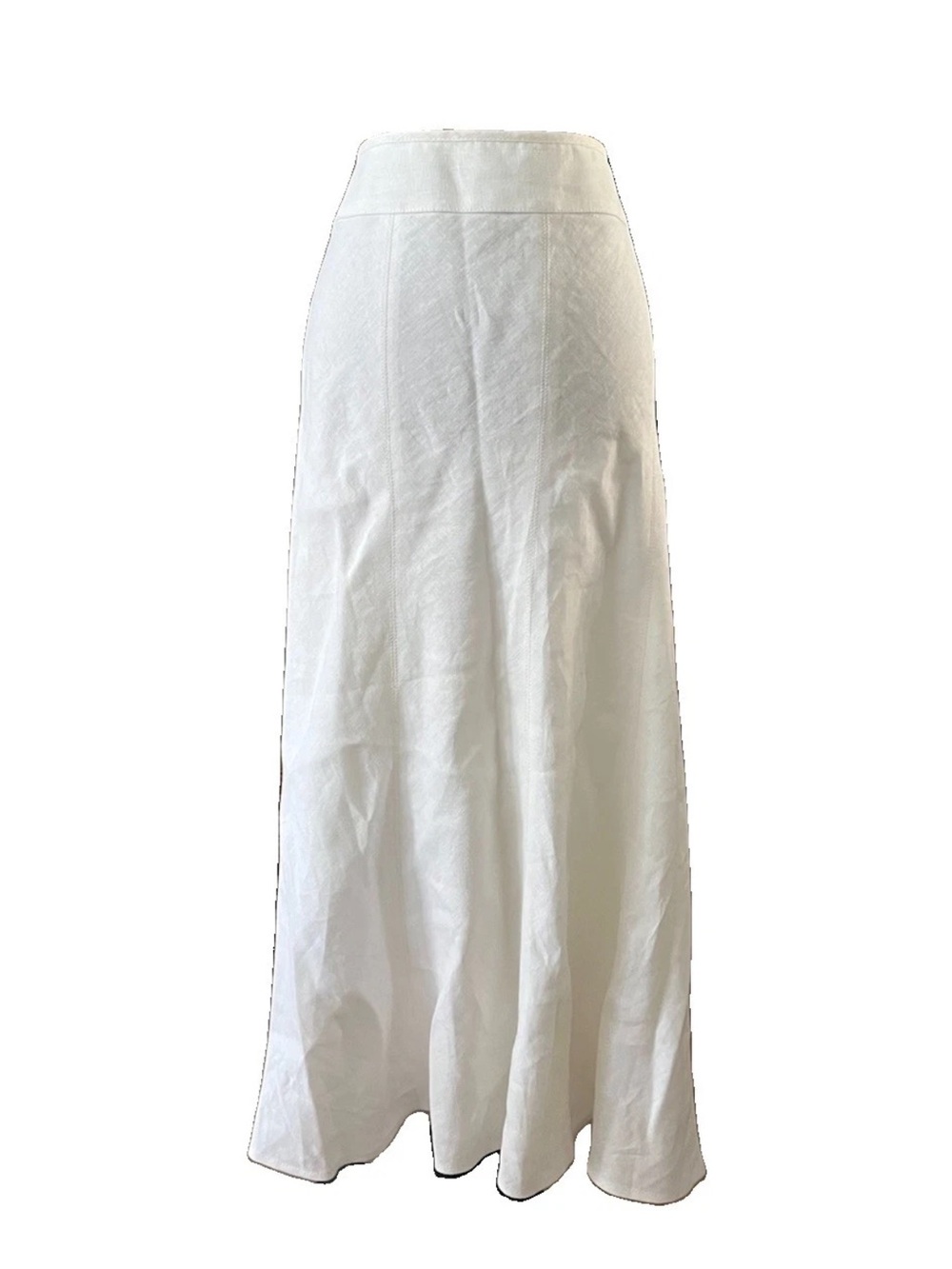 Talbots 100% Irish White Linen Maxi Skirt  [14]